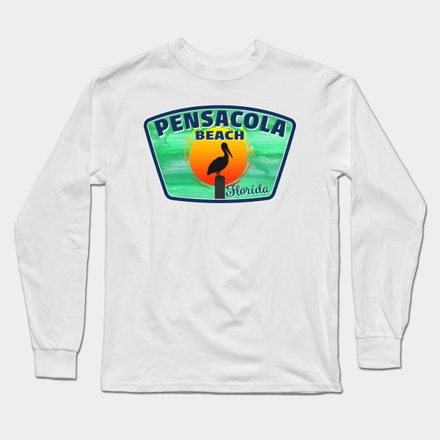 Pensacola Beach Florida Santa Rosa County Travel Long Sleeve T-Shirt by TravelTime